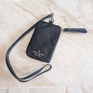 Kate Spade Card Case Lanyard Black Money